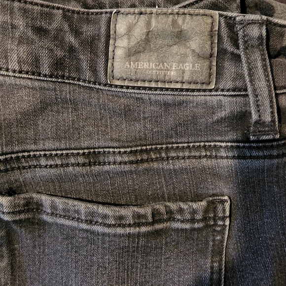 American Eagle AEO Black Skinny Jeans Super Stretch 4Times Women's 2 Fitted EUC - Picture 4 of 8